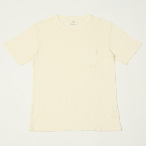 Knickerbocker Rib Pocket T-Shirt - Milk