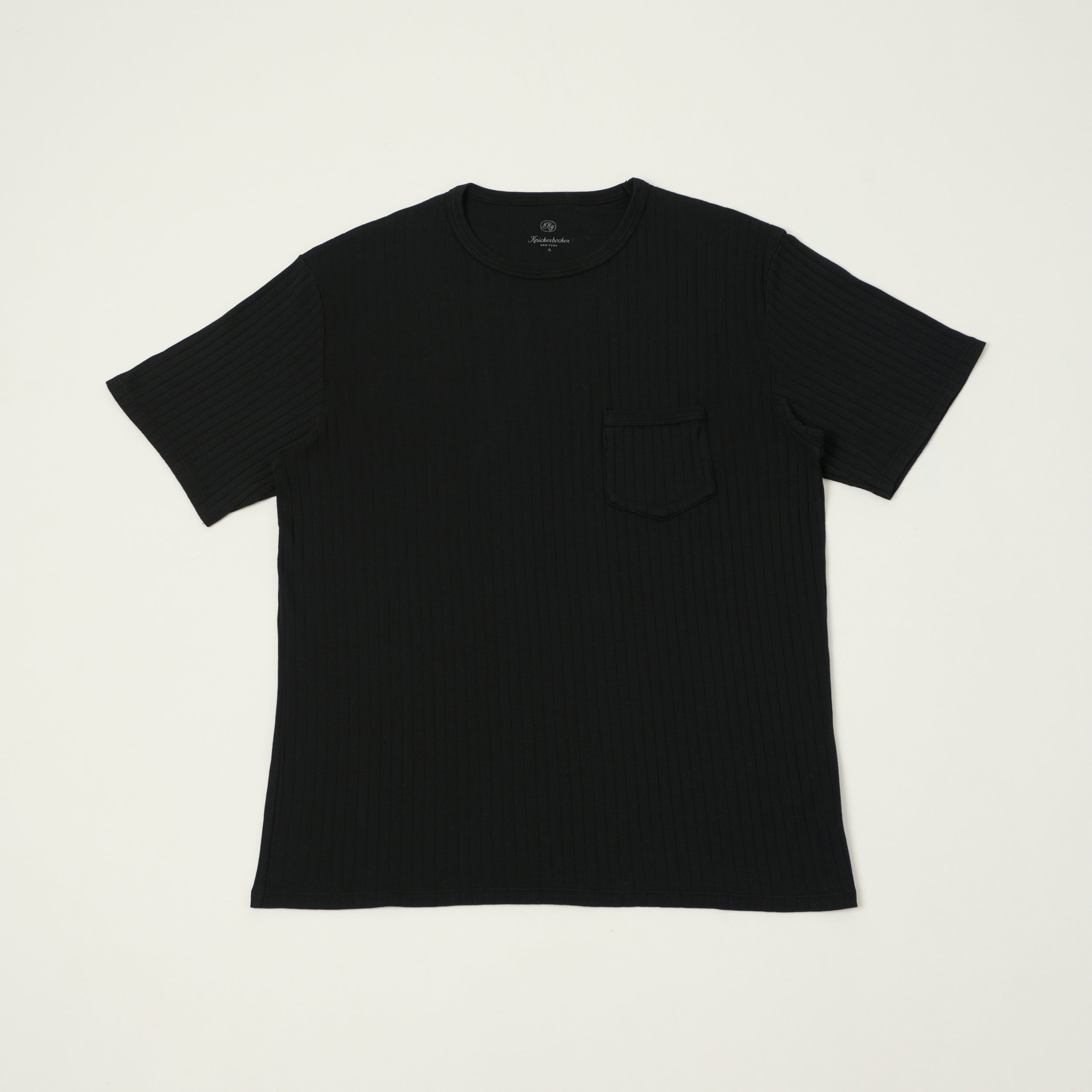 Knickerbocker Rib Pocket T-Shirt - Black