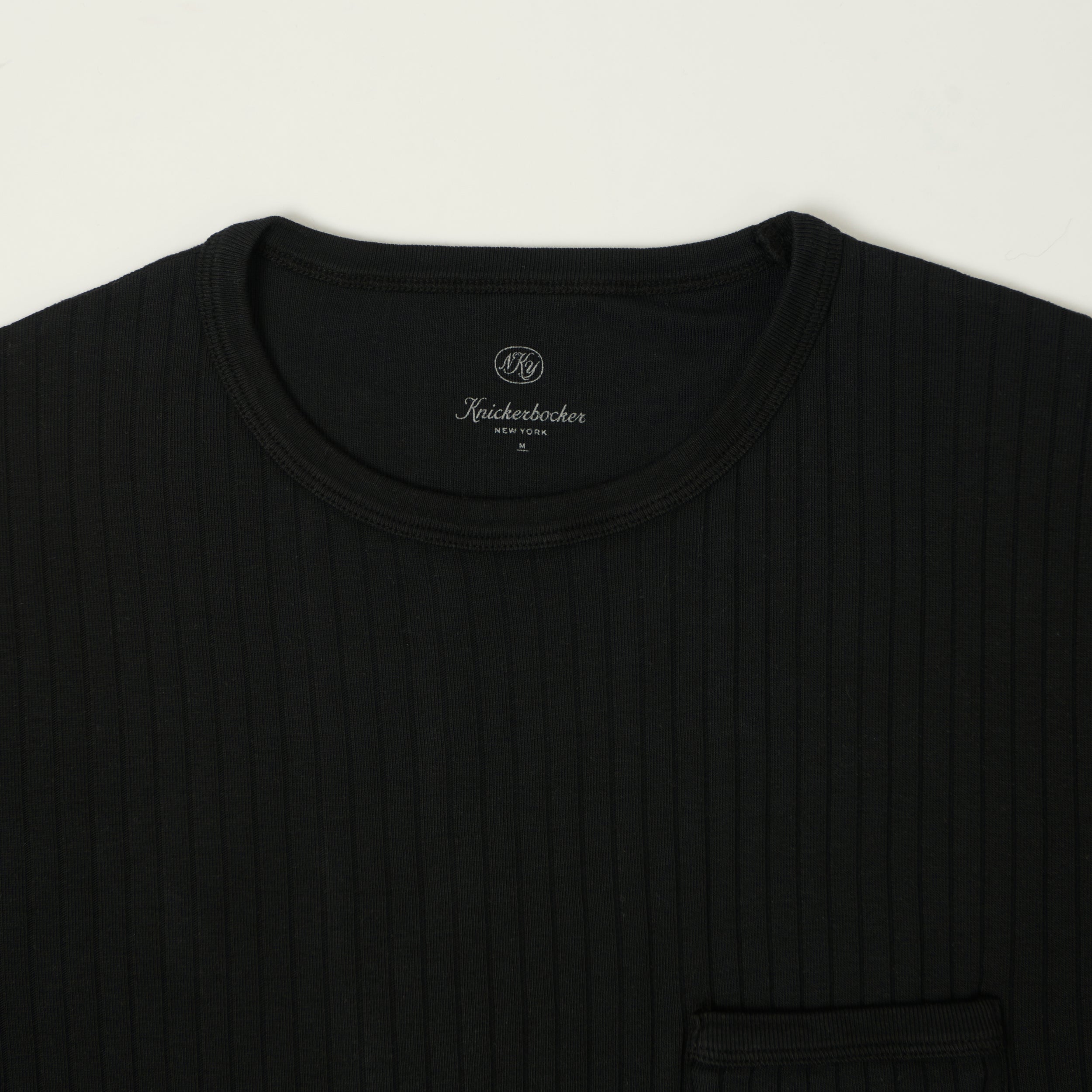 Knickerbocker Rib Pocket T-Shirt - Black