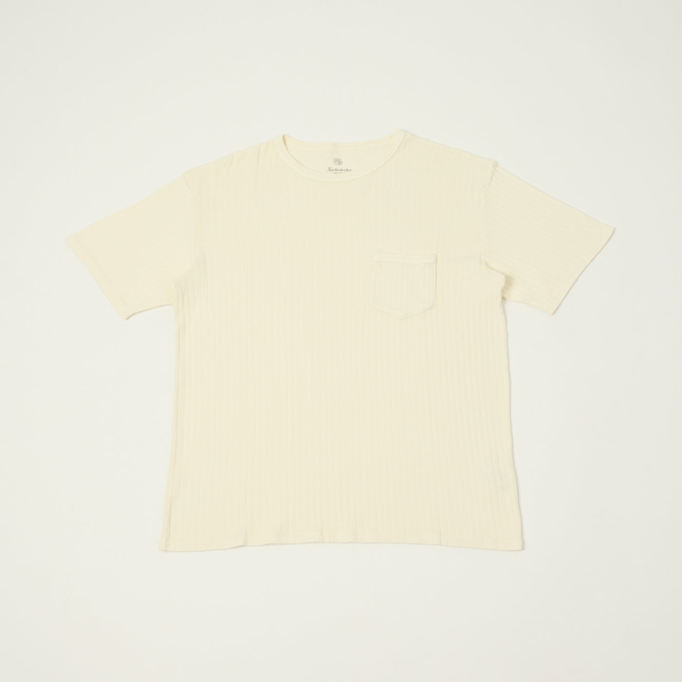 Knickerbocker Rib Pocket T-Shirt - Milk