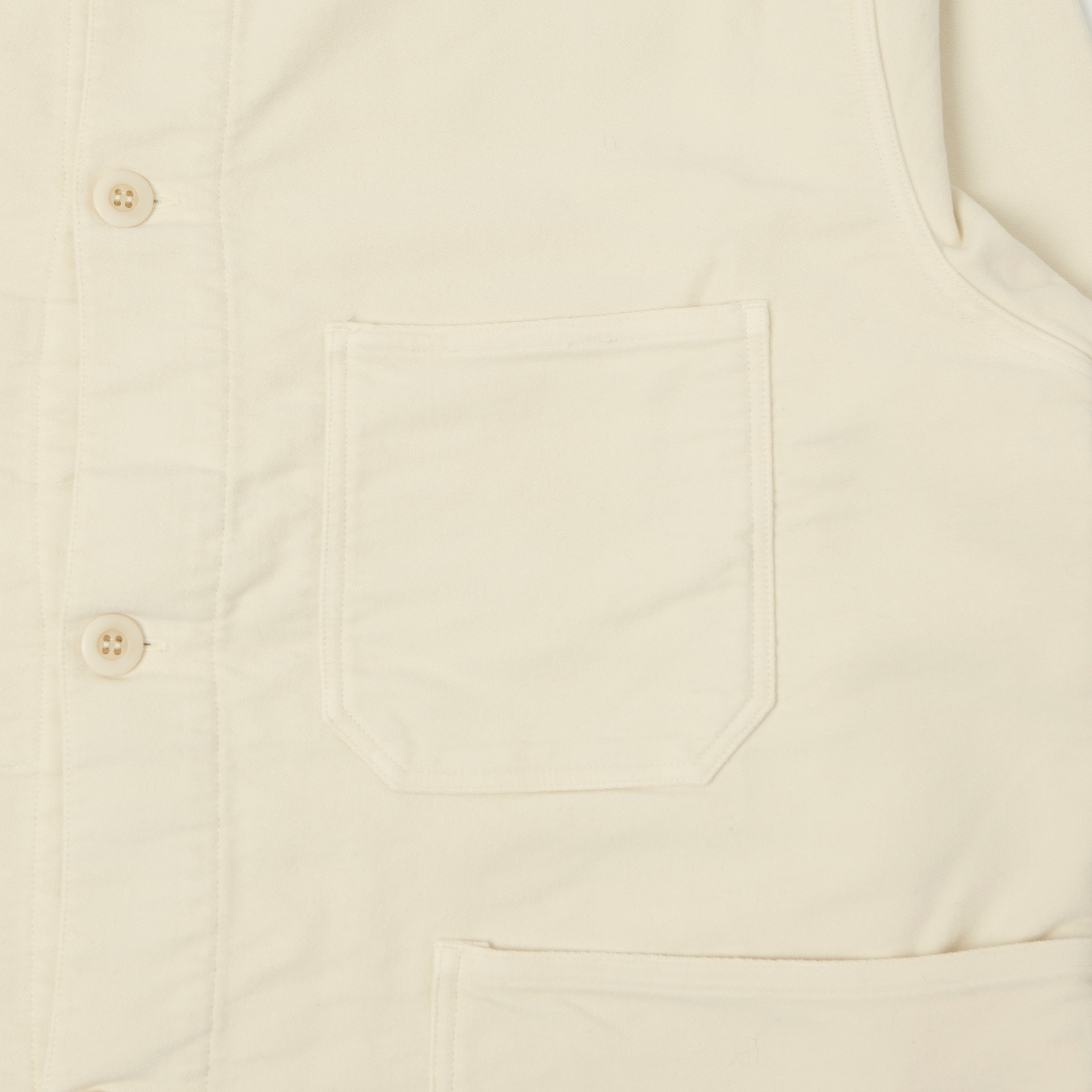 Knickerbocker 'Trade' French Moleskin Chore Jacket - Bone