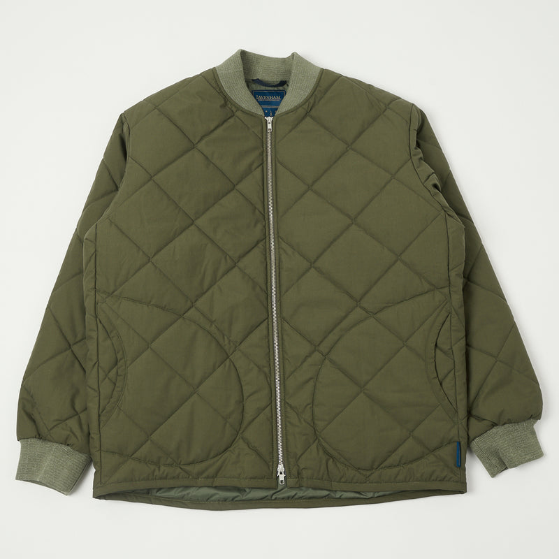 Lavenham Big Quilt Bomber Jacket - Olive Green