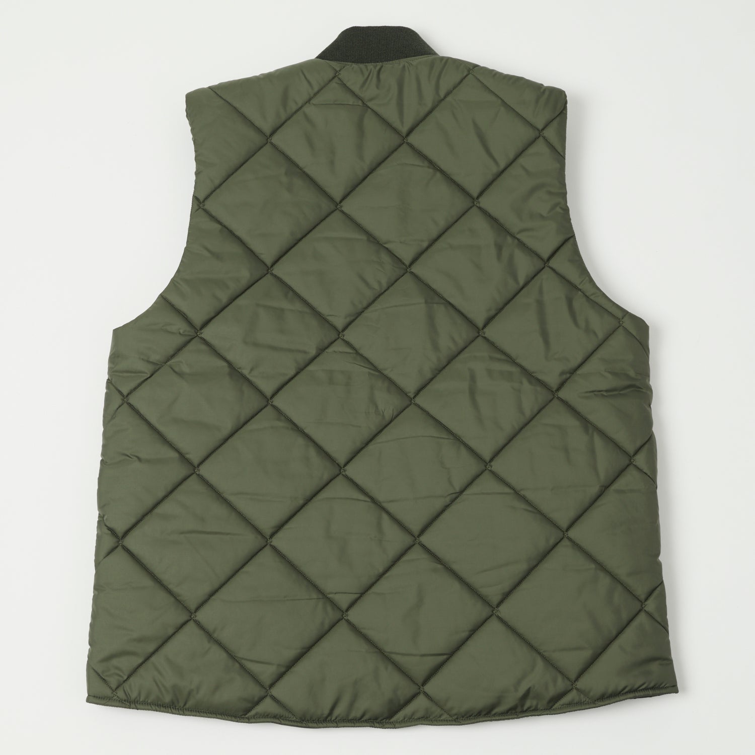 Lavenham Big Quilt Bomber Gilet - Olive Green