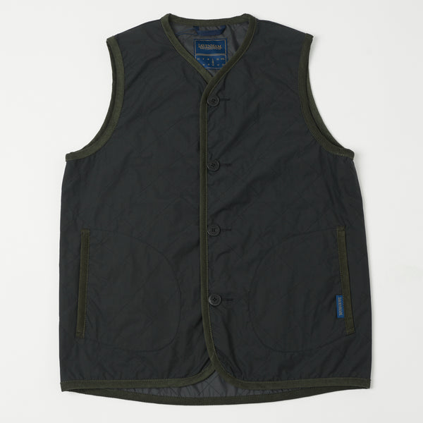 【LAVENHAM for L'ECHOPPE】BIG QUILT GILLET Lavenham Zip Bomber Gilet - Dark Chocolate | SON OF A STAG