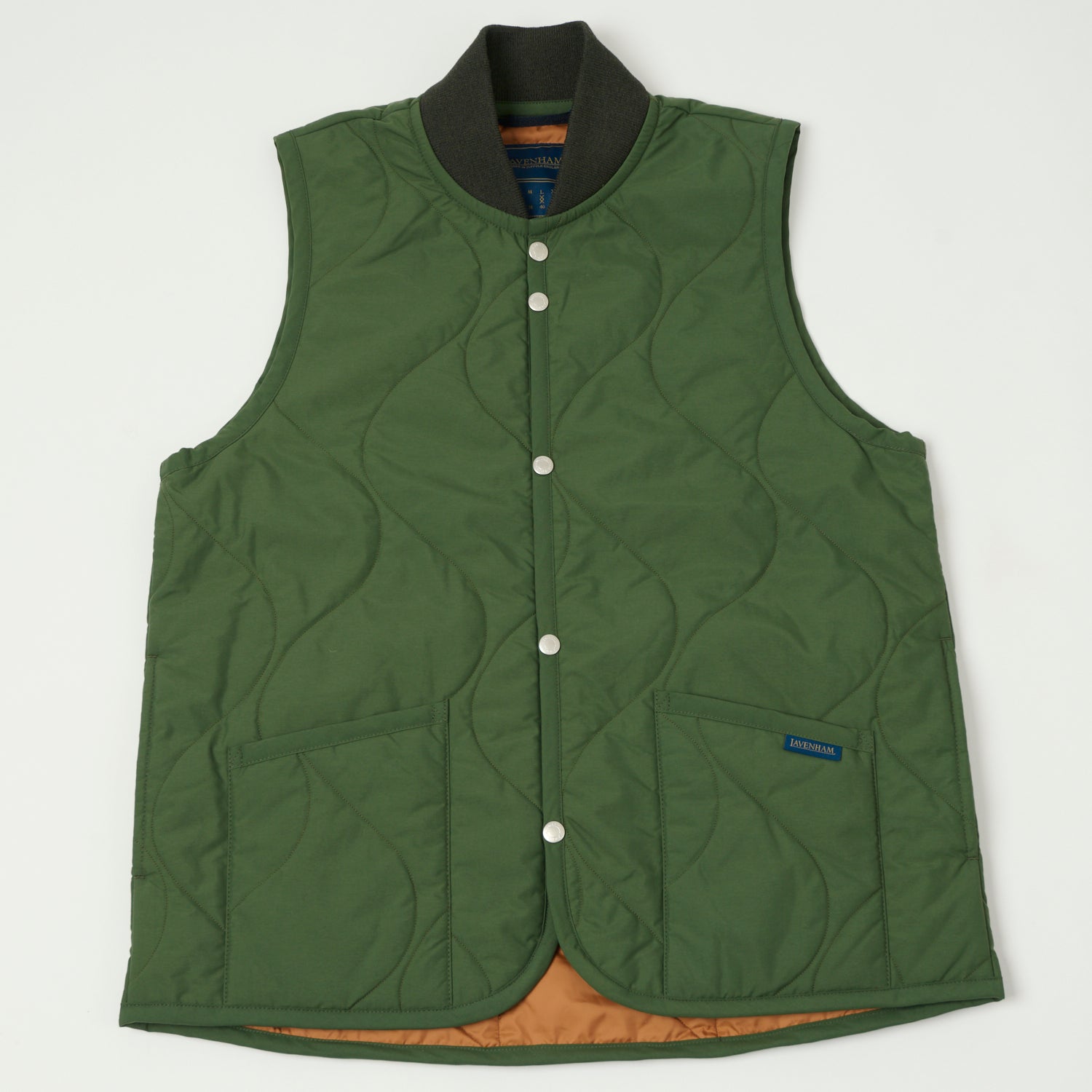 トップス LAVENHAM THORNHAM VEAL QUILT GILET Lavenham - Thornham - Olive Green