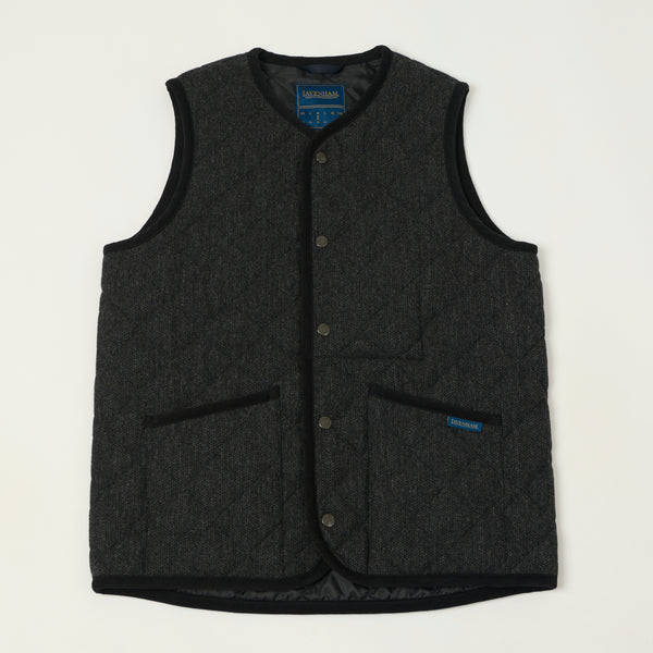 Lavenham 'Son of Stag' Wool Thornham Gilet - Charcoal