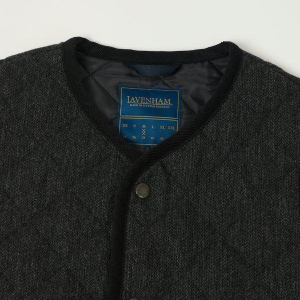 Lavenham 'Son of Stag' Wool Thornham Gilet - Charcoal