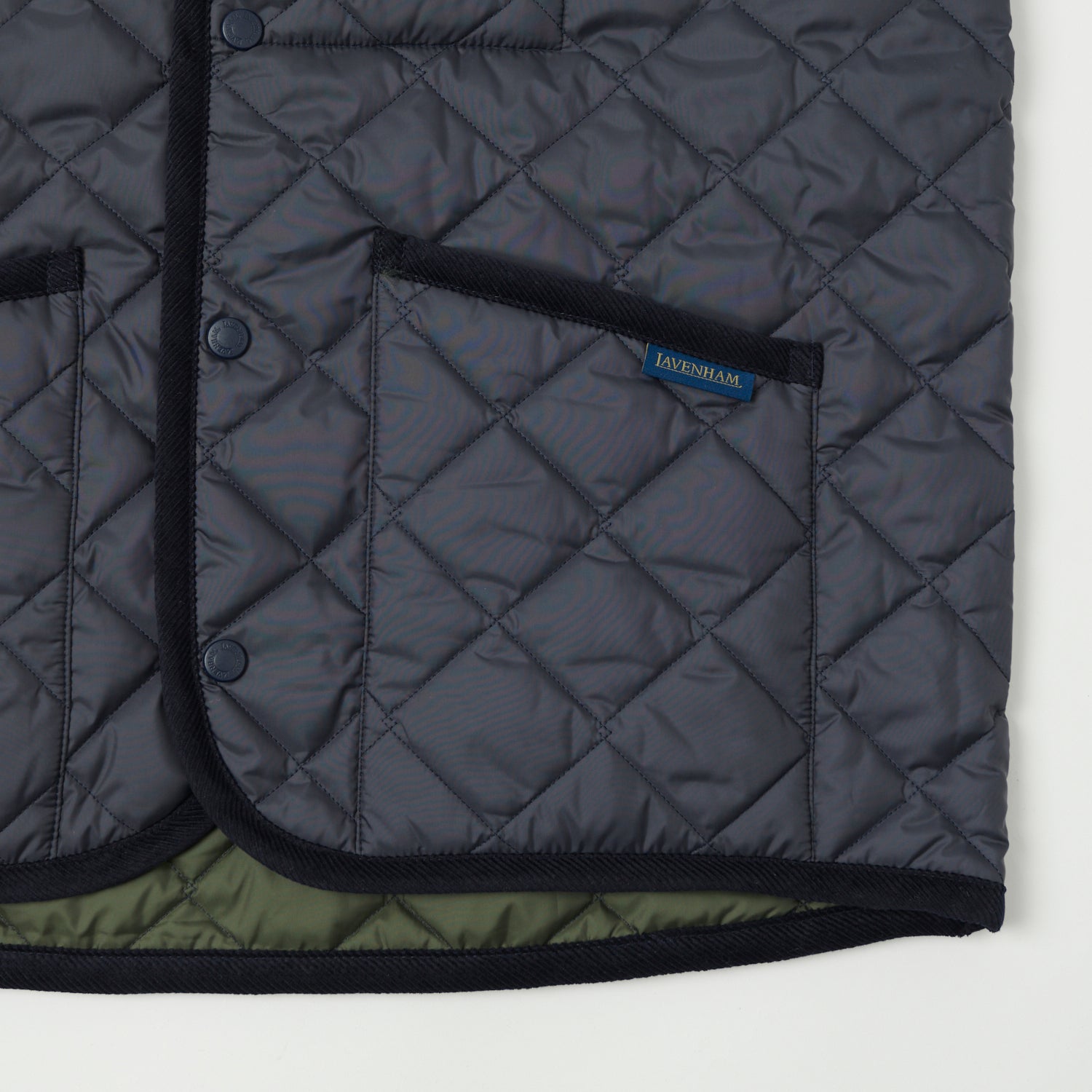 Lavenham Thornham Quilted Gilet - Suffolk Navy/Olive Green – SON