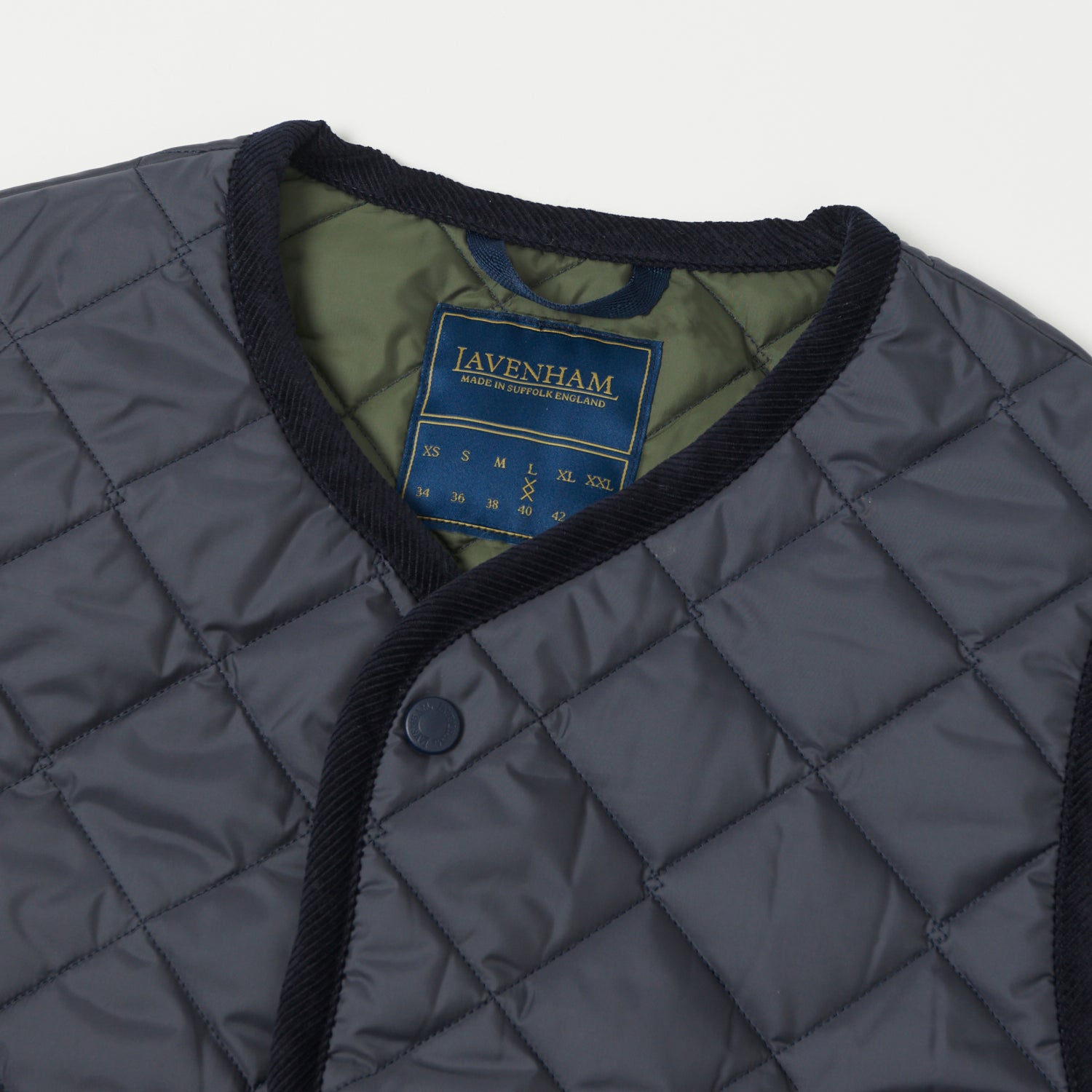 Lavenham Thornham Quilted Gilet - Suffolk Navy/Olive Green – SON