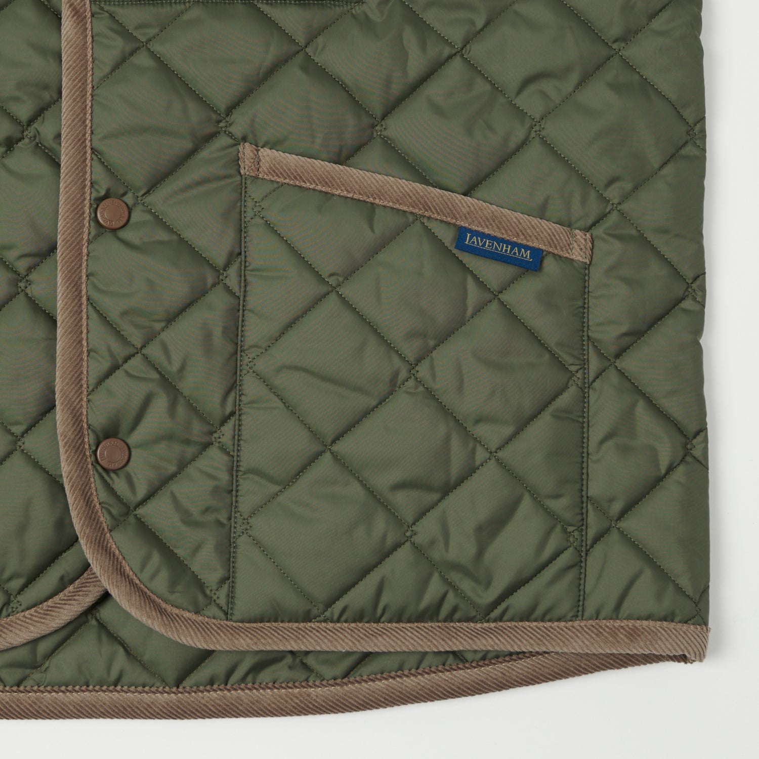 トップス LAVENHAM THORNHAM VEAL QUILT GILET Lavenham - Thornham - Olive Green
