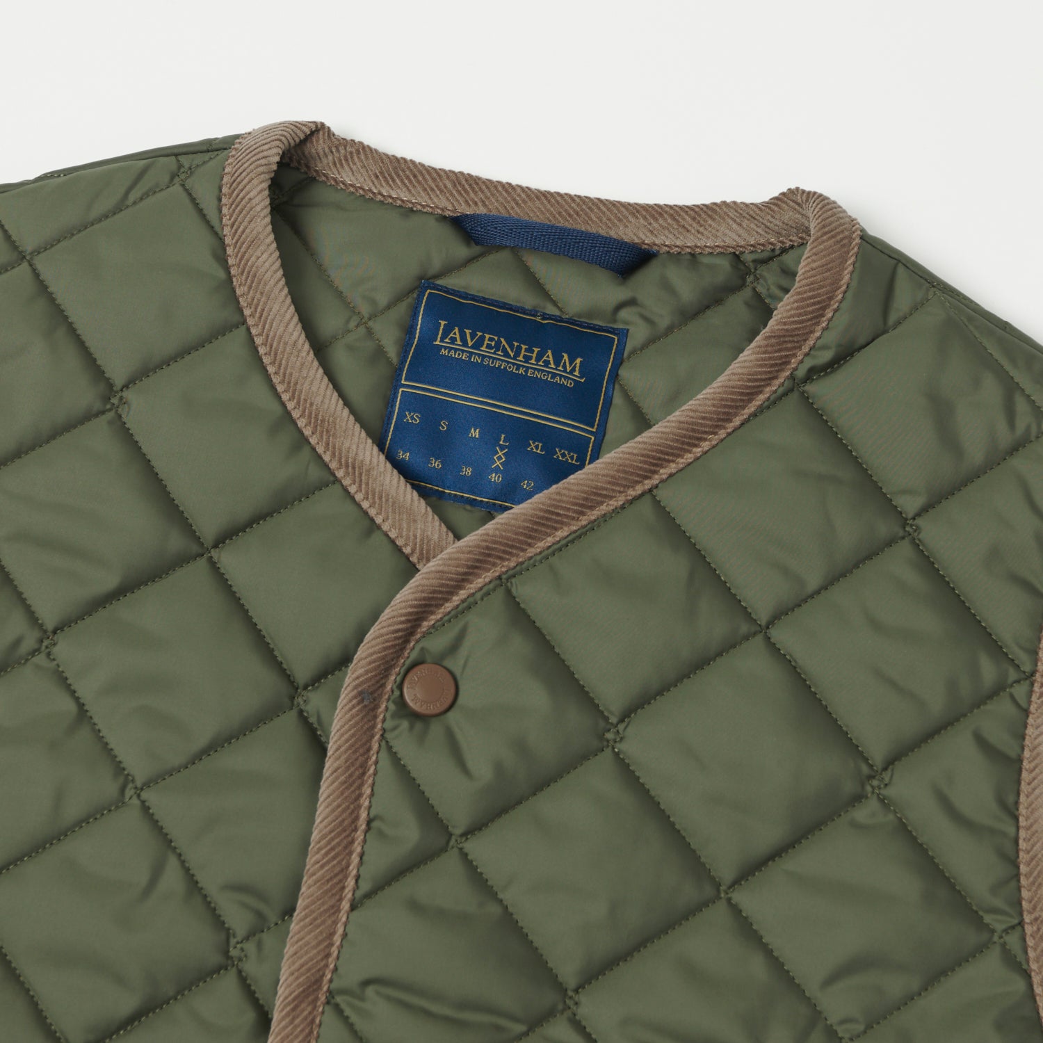 トップス LAVENHAM THORNHAM VEAL QUILT GILET Lavenham - Thornham - Olive Green