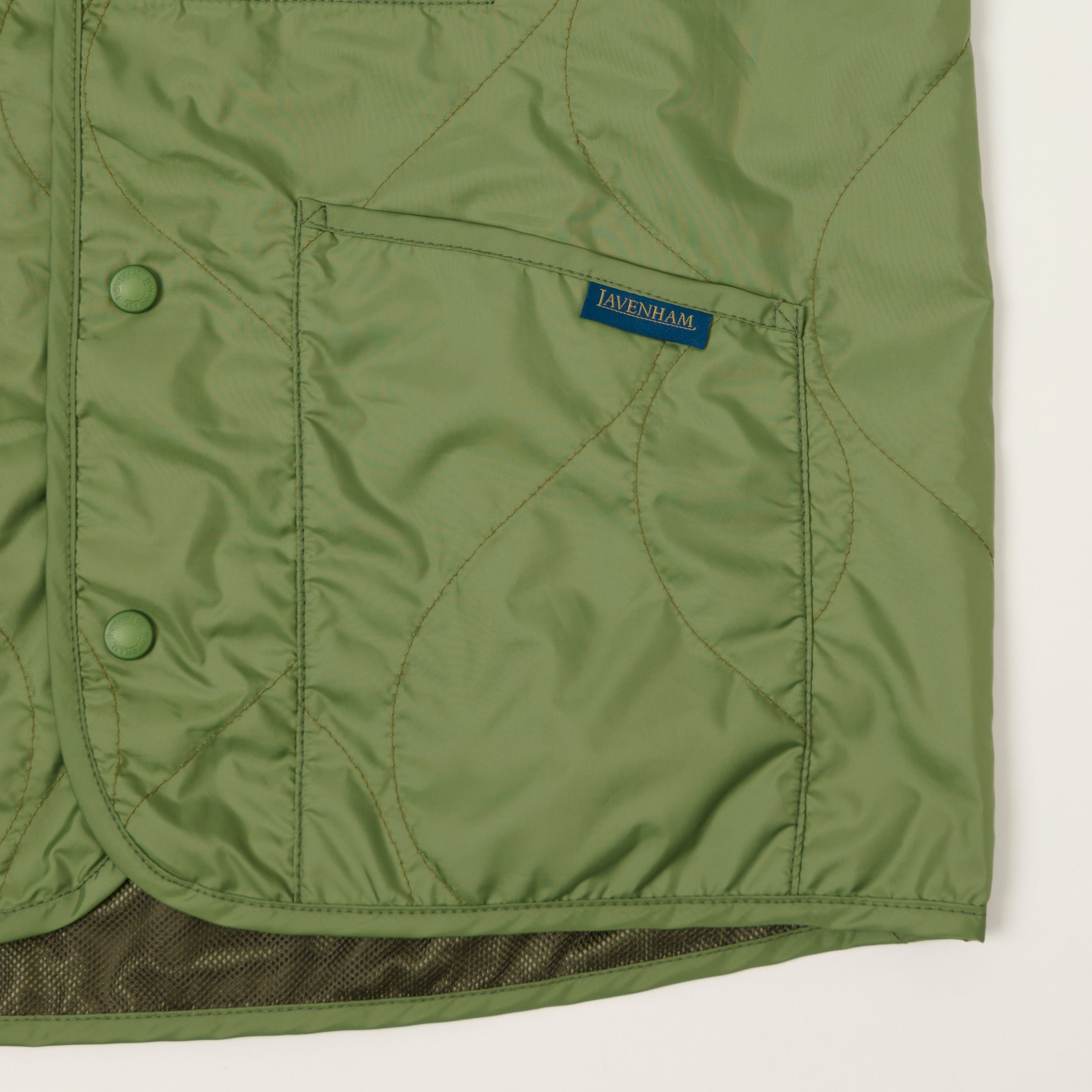 Lavenham Unwadded 'Thornham' Gilet - Green Sward