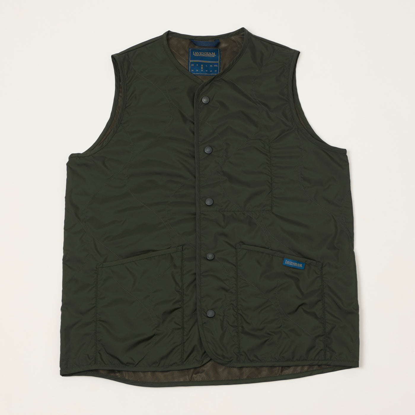 Lavenham Unwadded 'Thornham' Gilet - Rosin Green