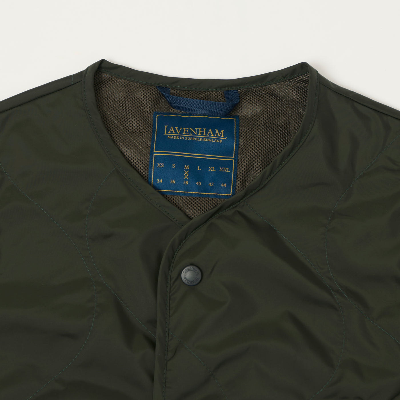 Lavenham Unwadded 'Thornham' Gilet - Rosin Green