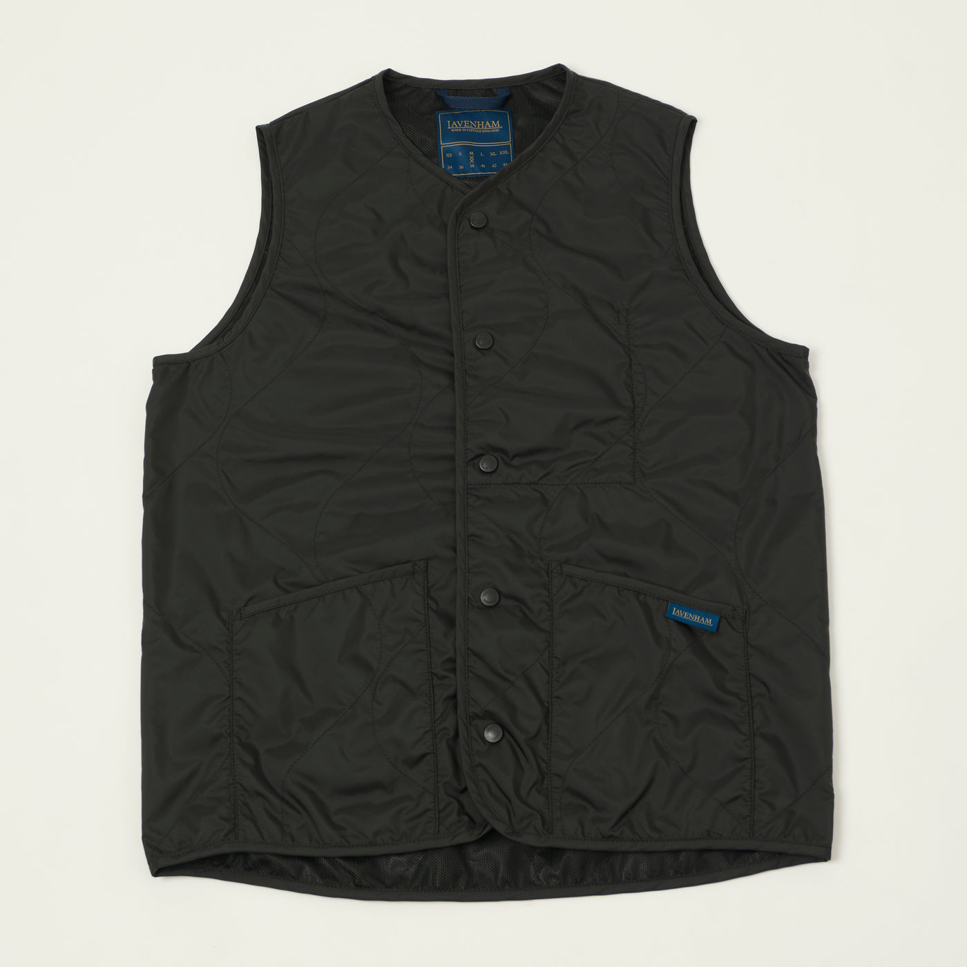 Lavenham Unwadded 'Thornham' Gilet - Sable Black