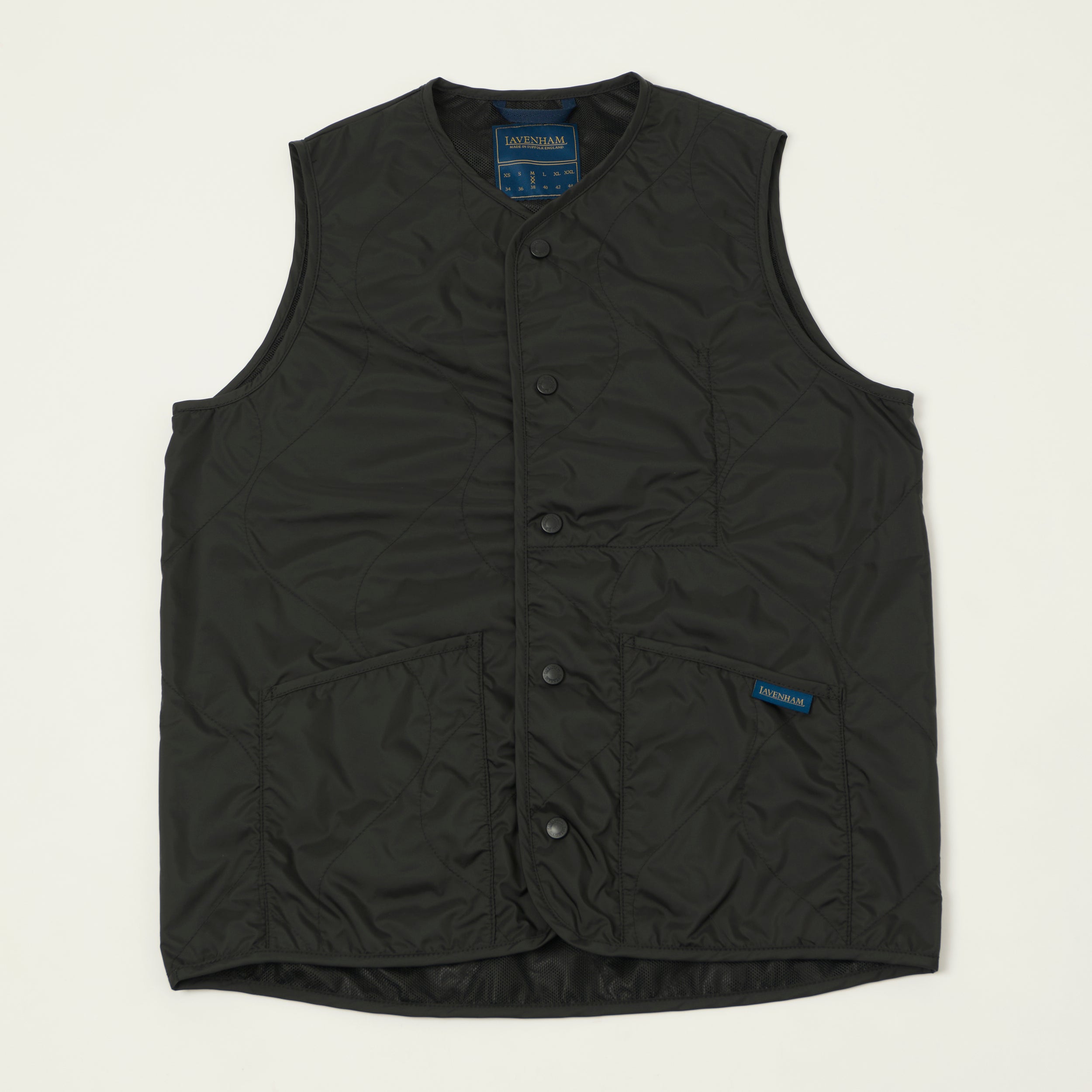 Lavenham Unwadded 'Thornham' Gilet - Sable Black
