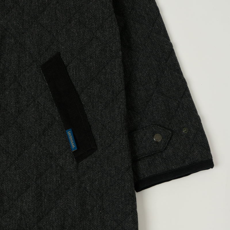 Lavenham 'Son of Stag' Wool Chantry Coat - Charcoal