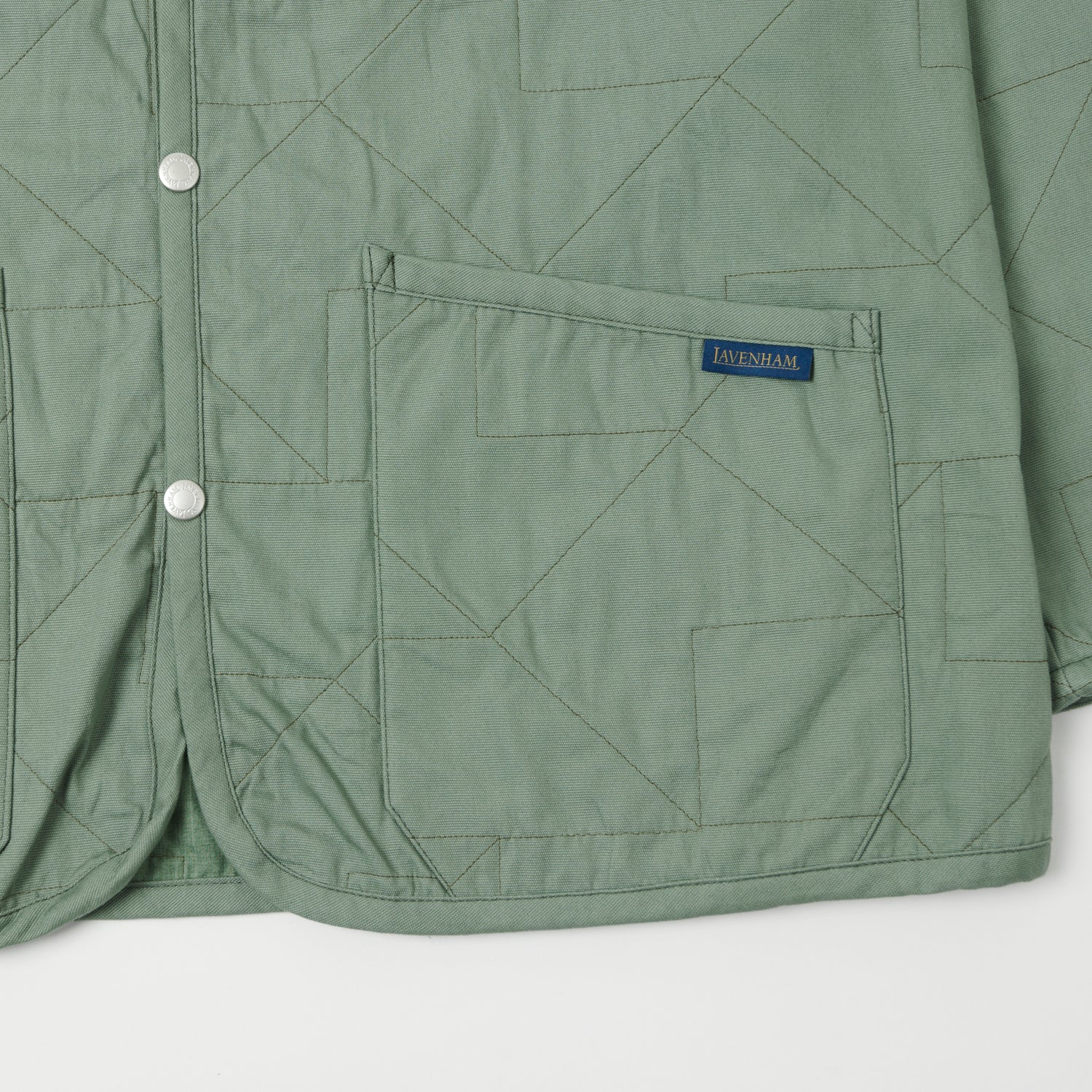 Lavenham Unwadded Worker Raydon Jacket - Leaf Green