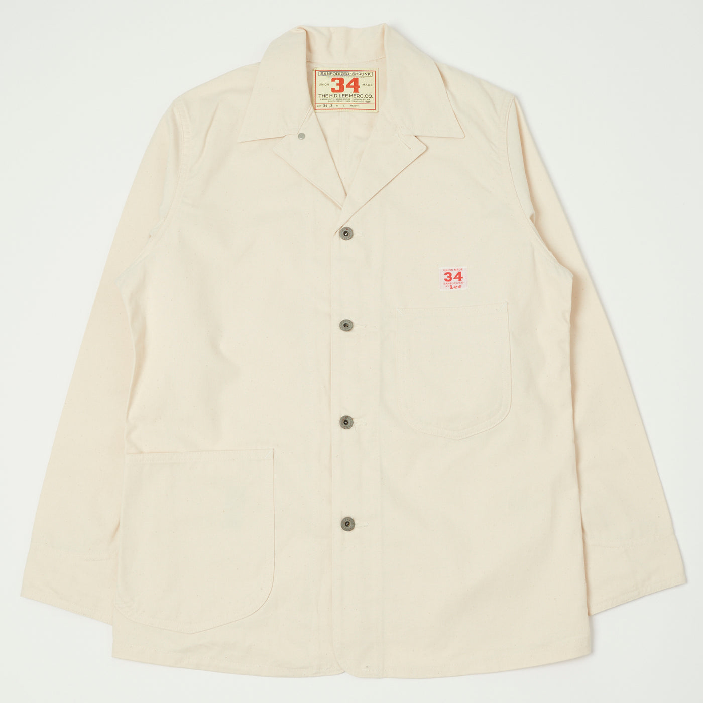 Lee Archives WWII 'Loco' Denim Coverall Jacket - Ecru