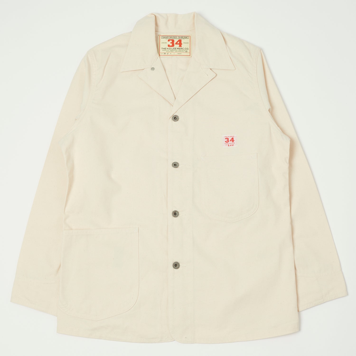 Lee Archives WWII 'Loco' Denim Coverall Jacket - Ecru