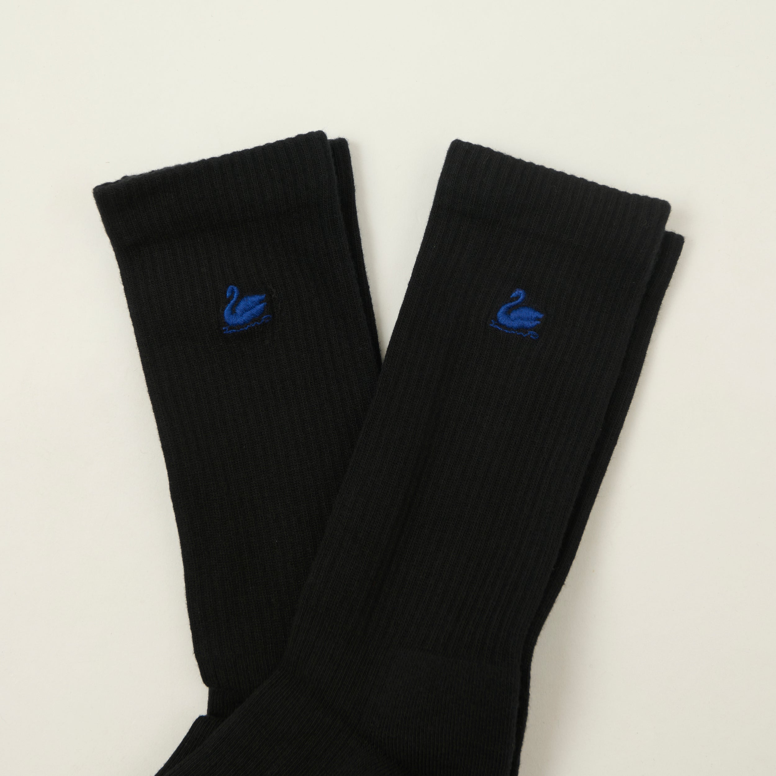Merz b. Schwanen 2-Pack Classic Tennis Socks - Deep Black