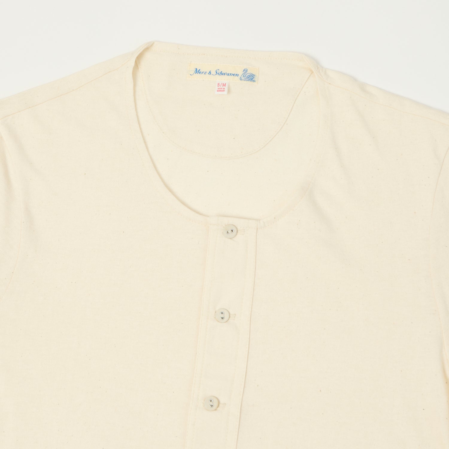 Merz b. Schwanen 101 3/4 Sleeve Henley - Nature