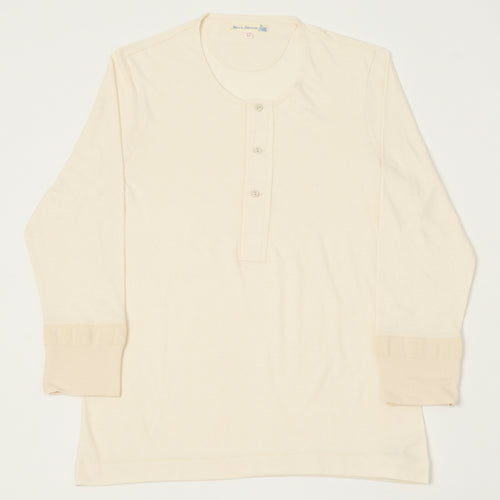 Merz b. Schwanen 101 3/4 Sleeve Henley - Nature