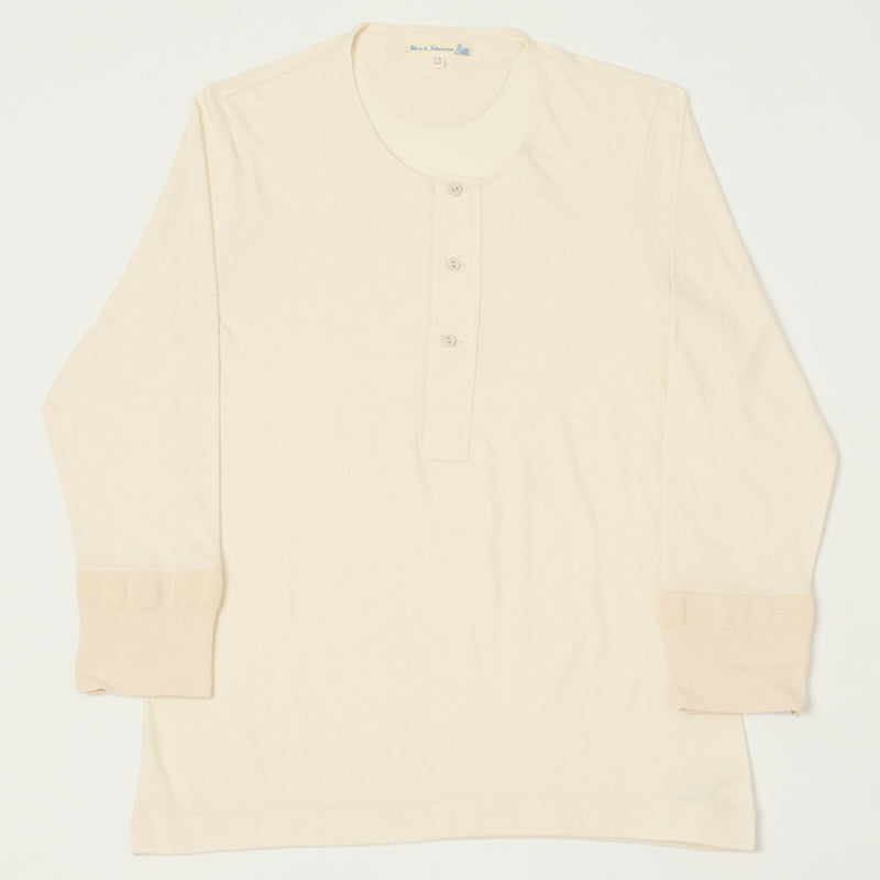 Merz b. Schwanen 101 3/4 Sleeve Henley - Nature