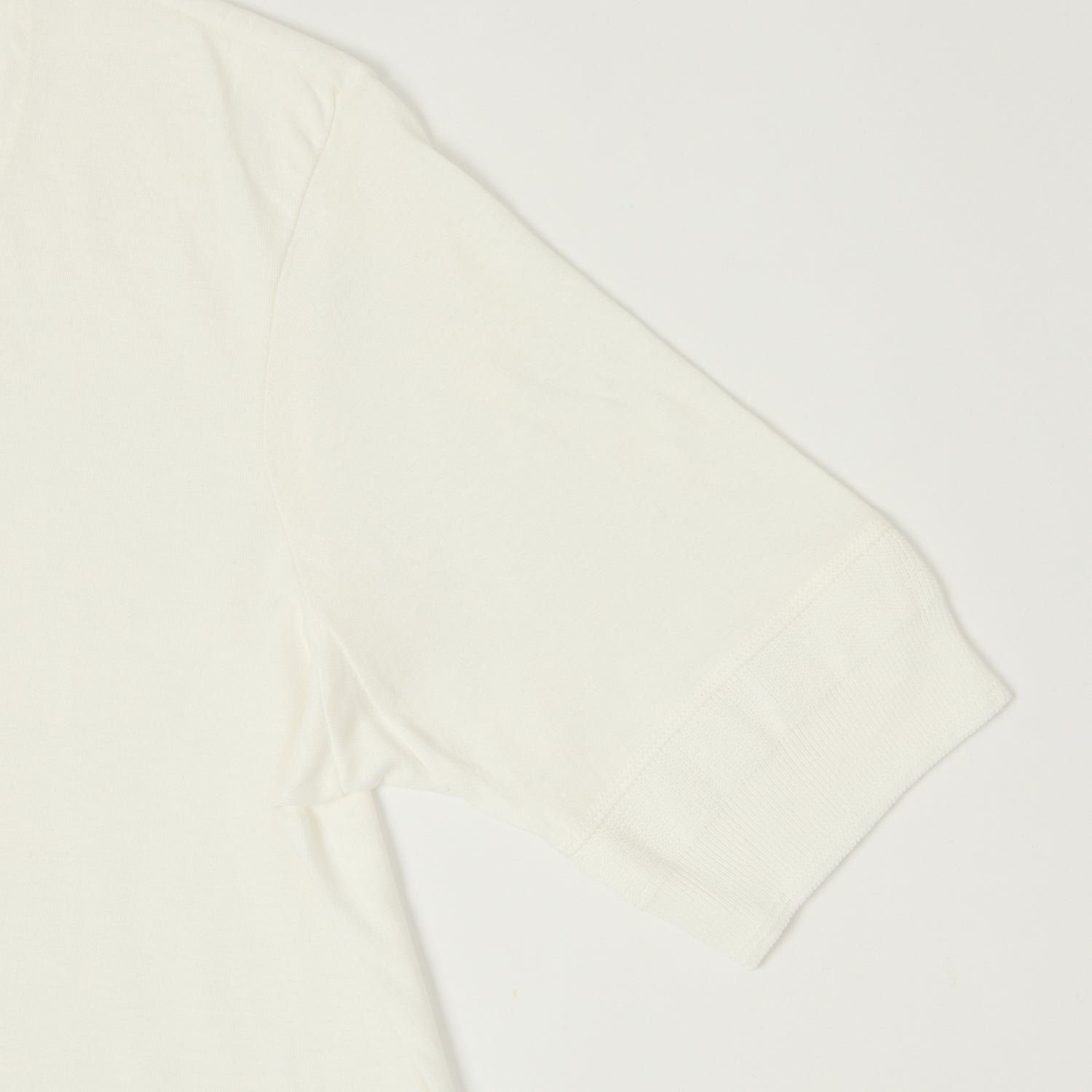 Merz b. Schwanen 103 Lightweight Short Sleeve Henley - White