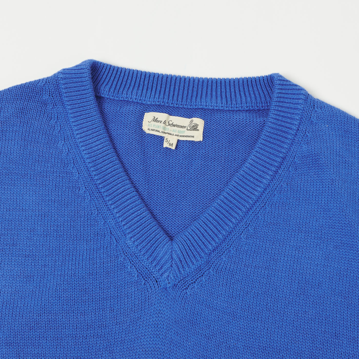 Merz b. Schwanen 'Good Basics' Plant Based Sweater Vest - Washed Blue