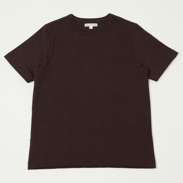 Merz b. Schwanen 2S14 Heavy Crew Neck Tee - Coffee