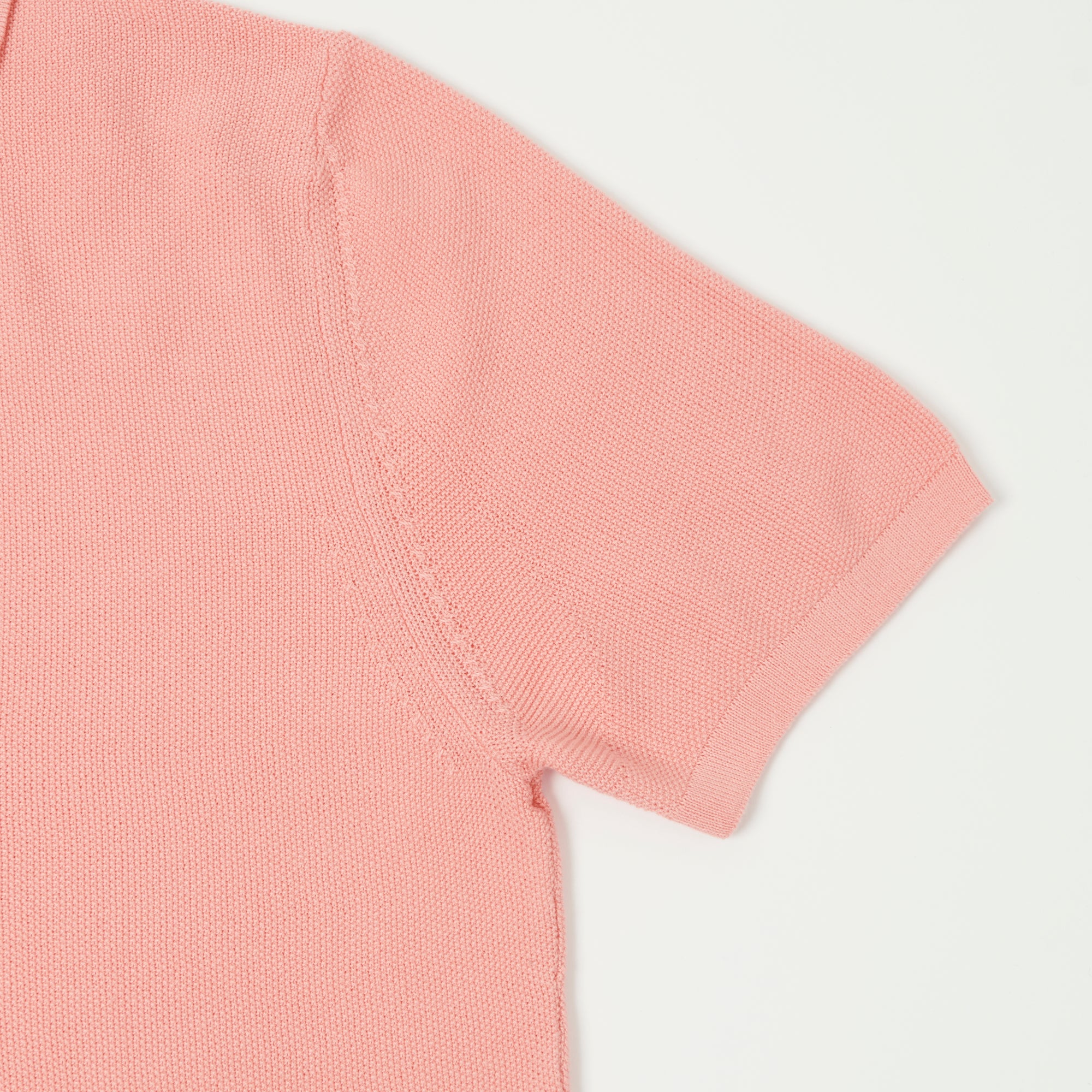 Merz b. Schwanen 'Good Basics' Plant Based Pique Polo Shirt - Peach
