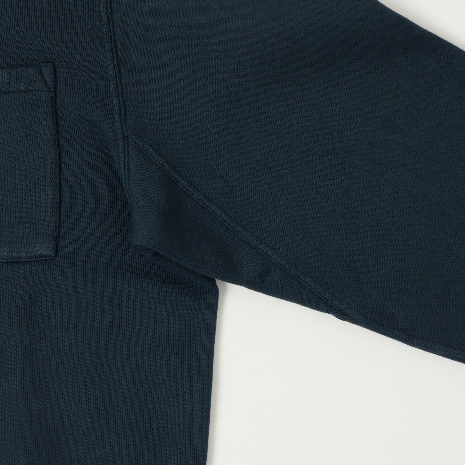 Merz b. Schwanen 'Good Basics' Quarter Zip Sweatshirt - Denim Blue