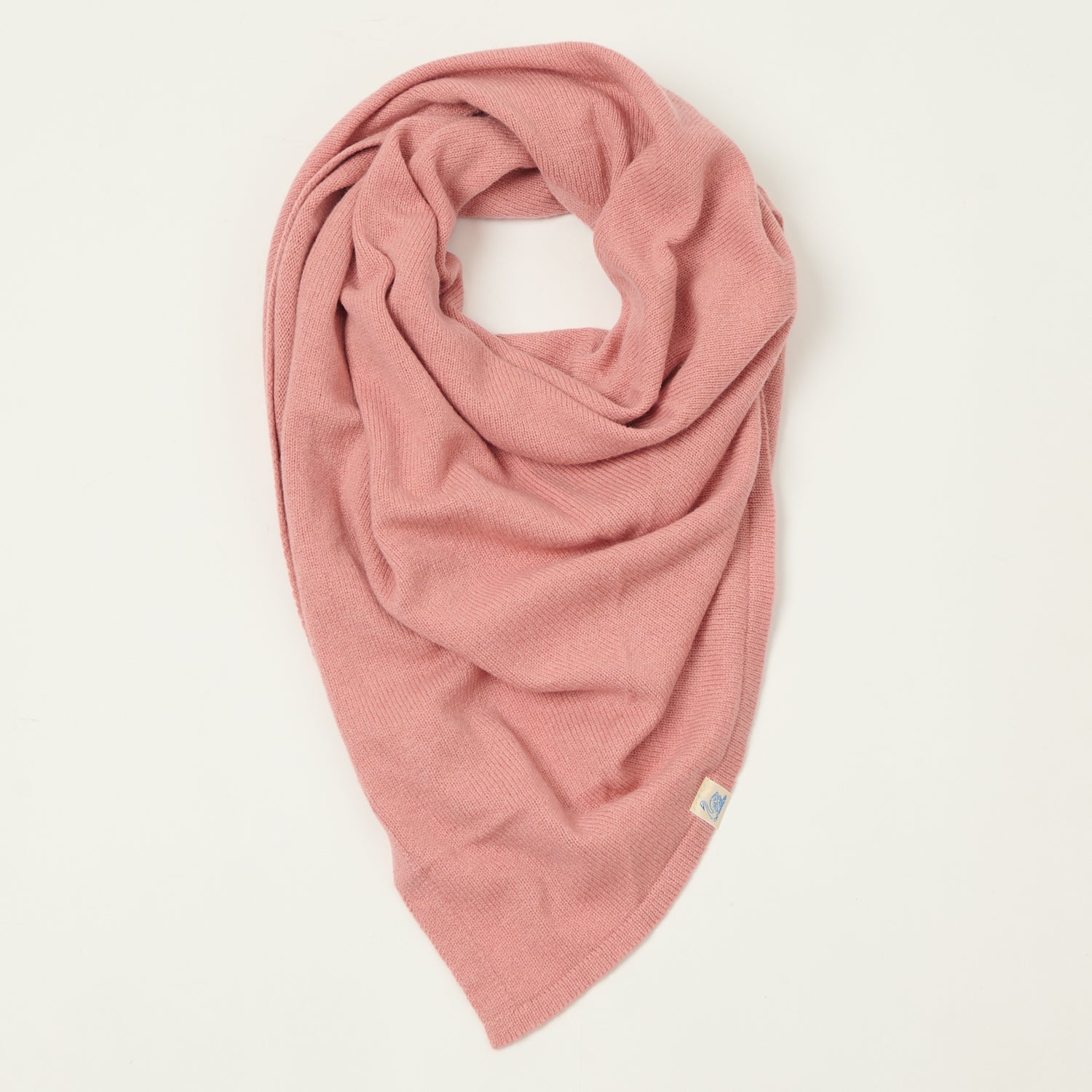 Merz b. Schwanen 'Good Basics' Merino/Cashmere/Silk Triangle Scarf - Rosewood