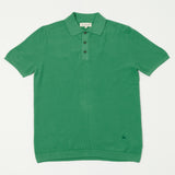 Merz b. Schwanen KPLP02 Plant Based Knitted Polo Shirt - Grass