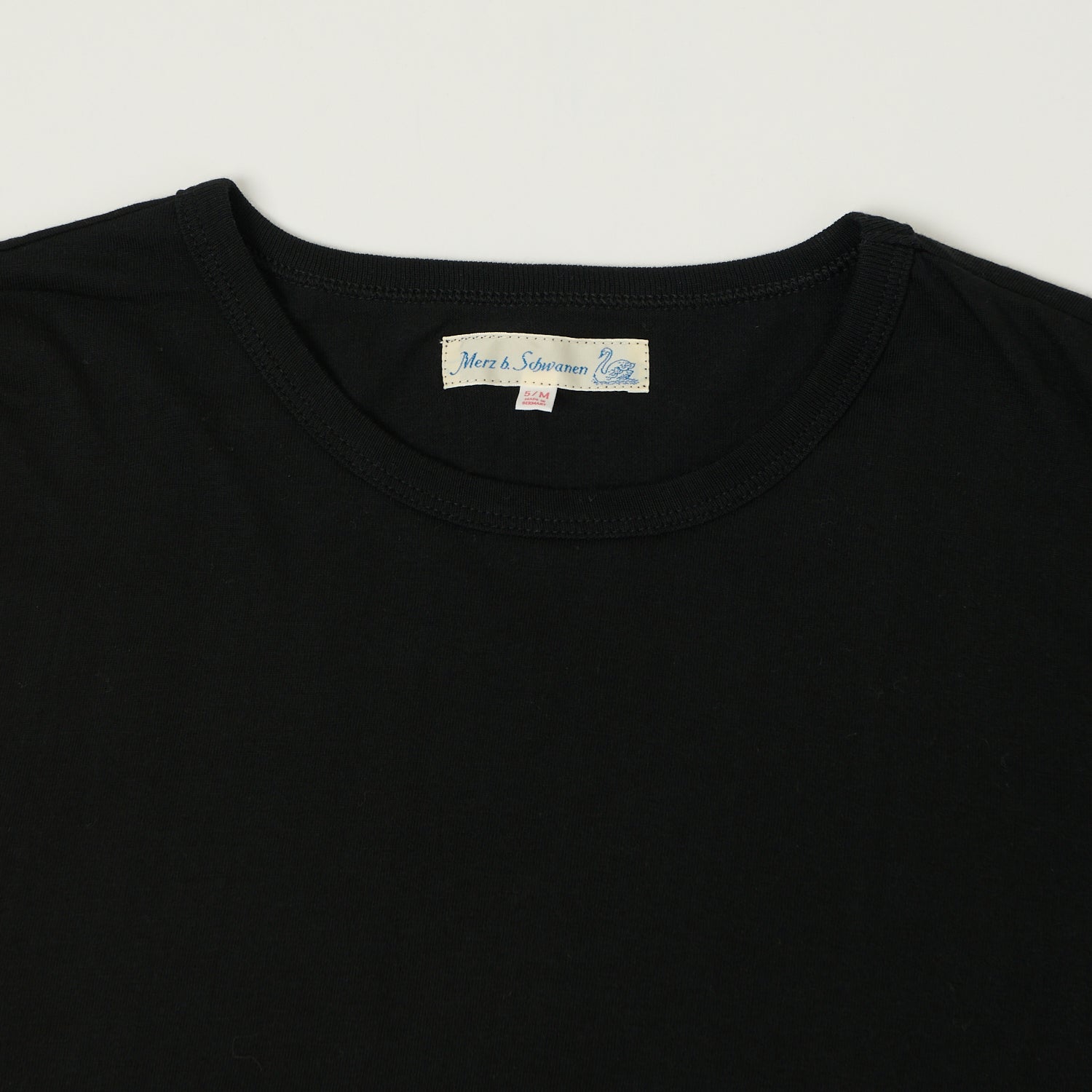 Merz b. Schwanen 1950sLS Lightweight Long Sleeve T-Shirt - Deep Black