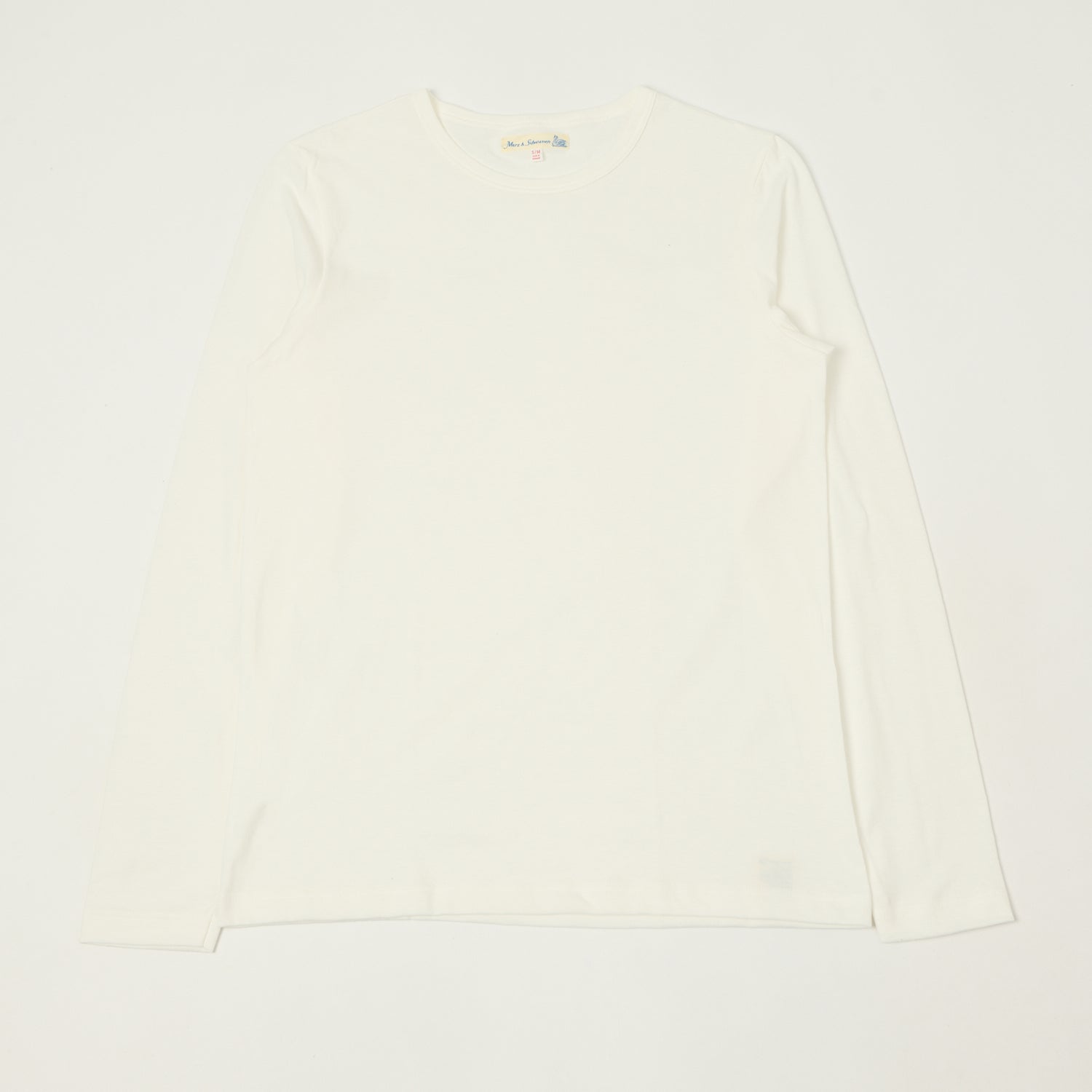 Merz b. Schwanen 1950sLS Lightweight Long Sleeve T-Shirt - White
