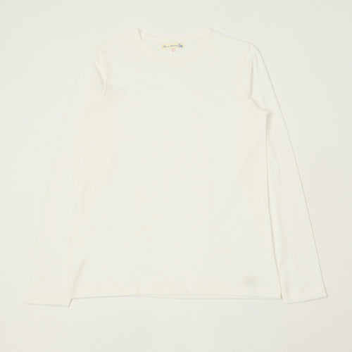Merz b. Schwanen 1950sLS Lightweight Long Sleeve T-Shirt - White