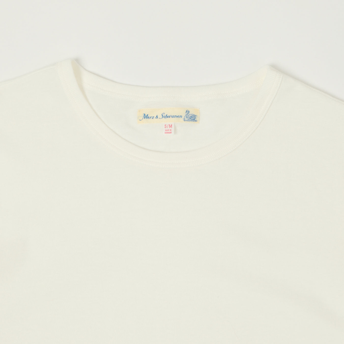 Merz b. Schwanen 1950sLS Lightweight Long Sleeve T-Shirt - White