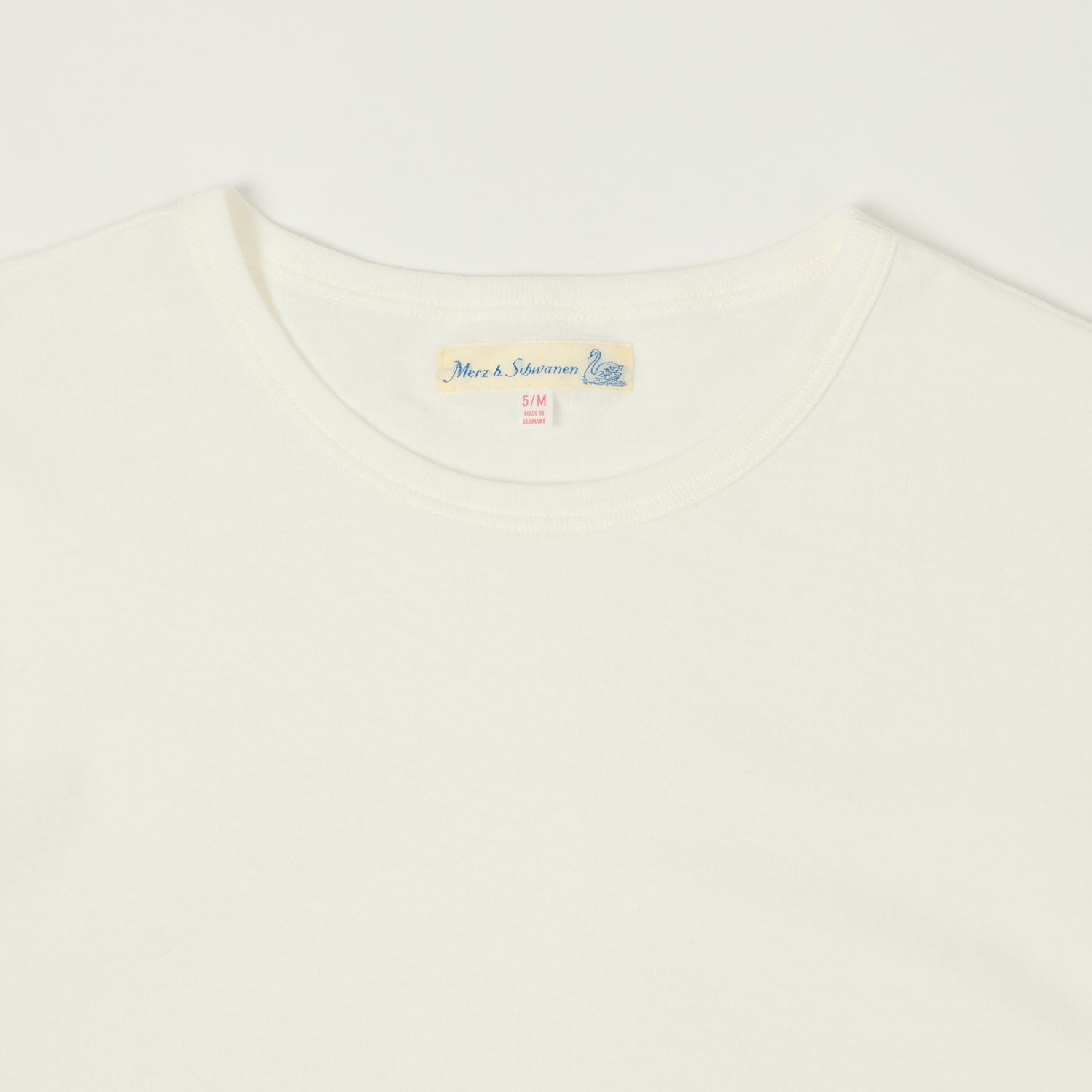 Merz b. Schwanen 1950sLS Lightweight Long Sleeve T-Shirt - White