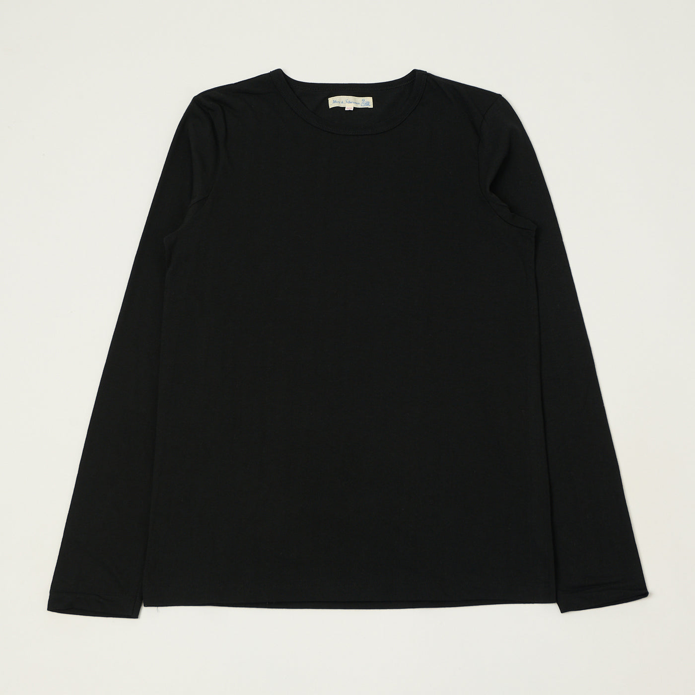 Merz b. Schwanen 1950sLS Lightweight Long Sleeve T-Shirt - Deep Black