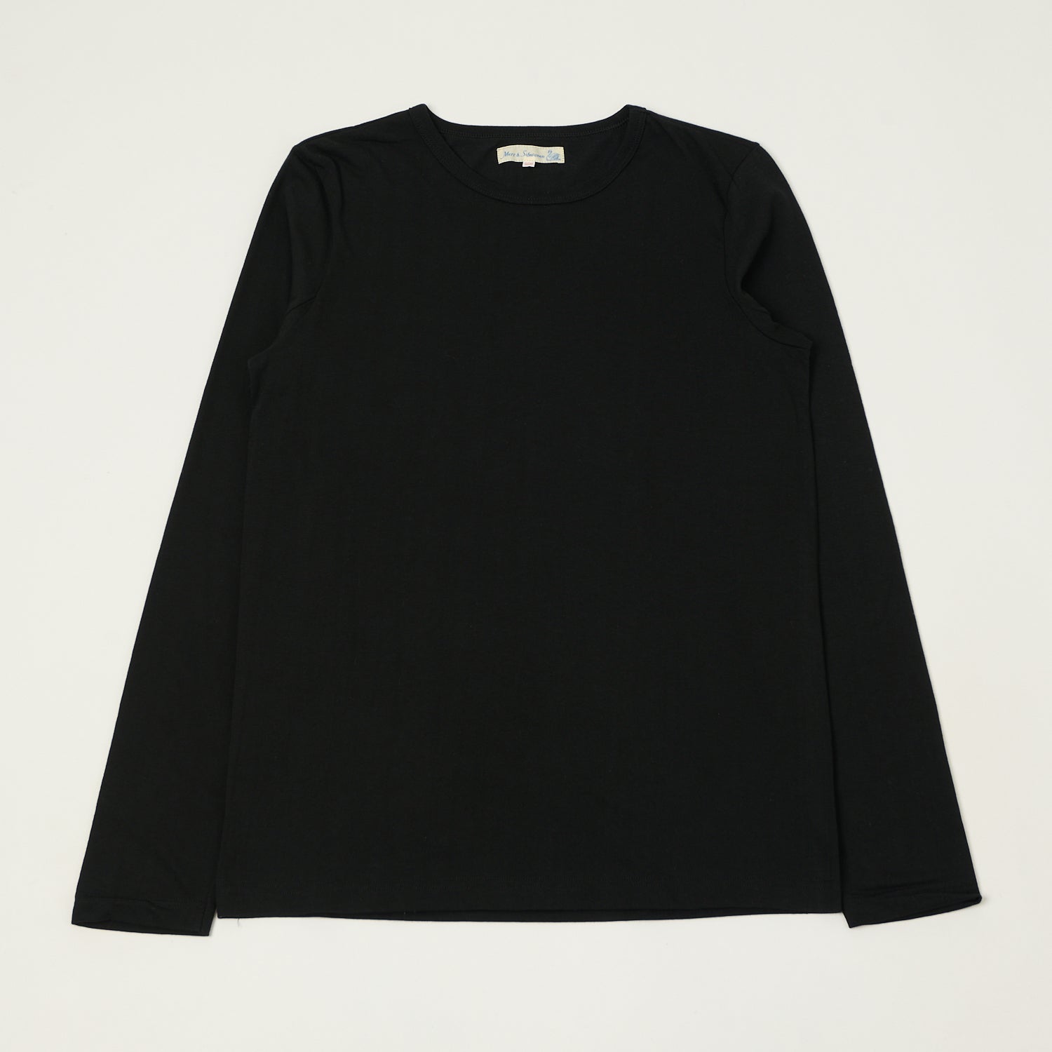 Merz b. Schwanen 1950sLS Lightweight Long Sleeve T-Shirt - Deep Black