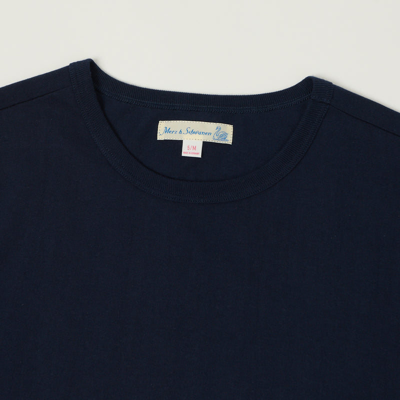 Merz b. Schwanen 1950s Classic Lightweight T-Shirt - Ink Blue