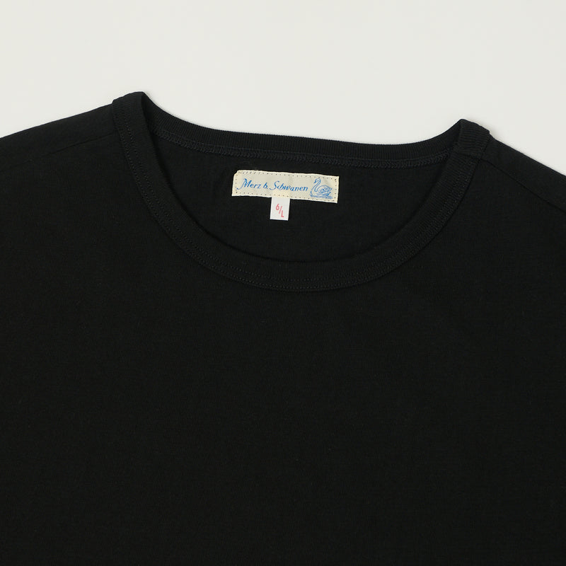 Merz b. Schwanen 1950s Classic Lightweight T-Shirt - Deep Black