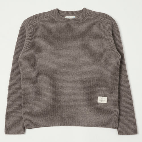 Merz b. Schwanen 'Good Basics' Merino/Cashmere Waffle Knit Pullover - Grain