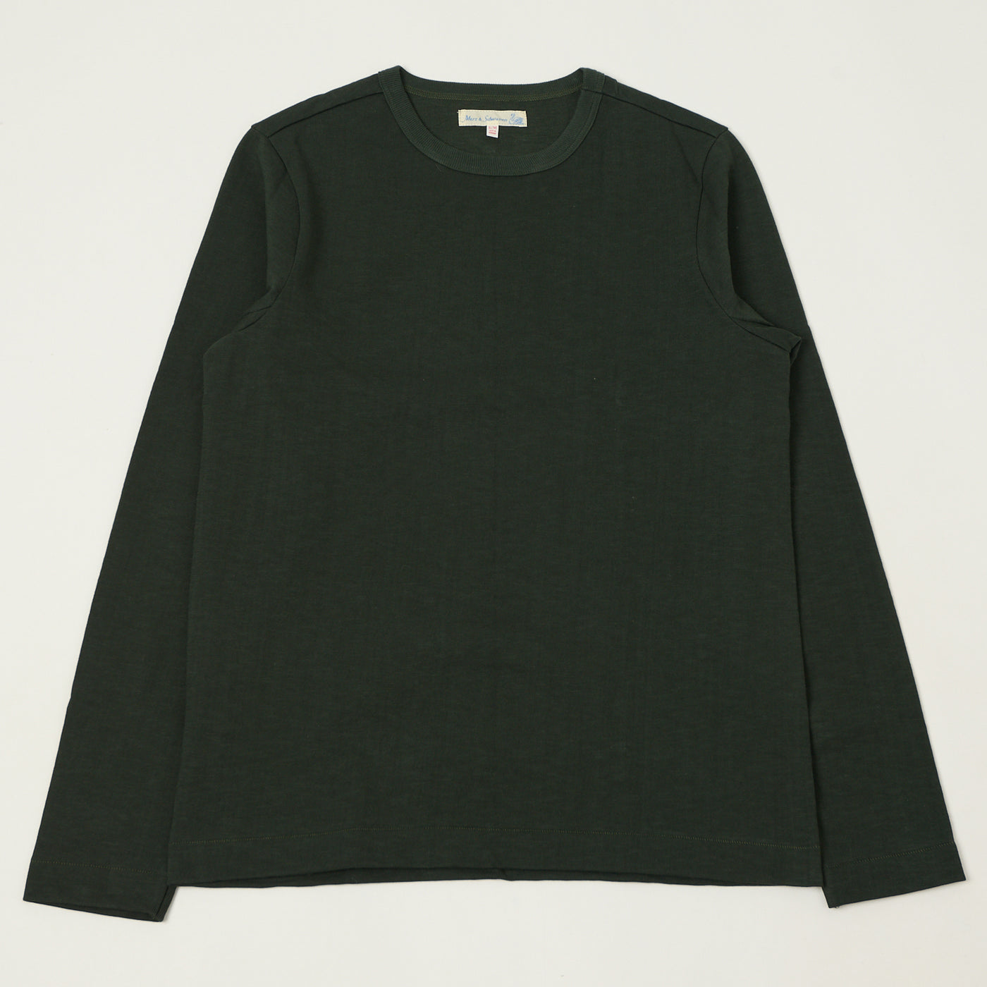 Merz b. Schwanen 2S18 Heavyweight Long Sleeve T-Shirt - Forest