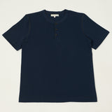Merz b. Schwanen 204SL Short Sleeve Henley - Ink Blue