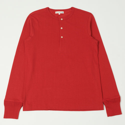 Merz b. Schwanen 206 Long Sleeve Henley - Red