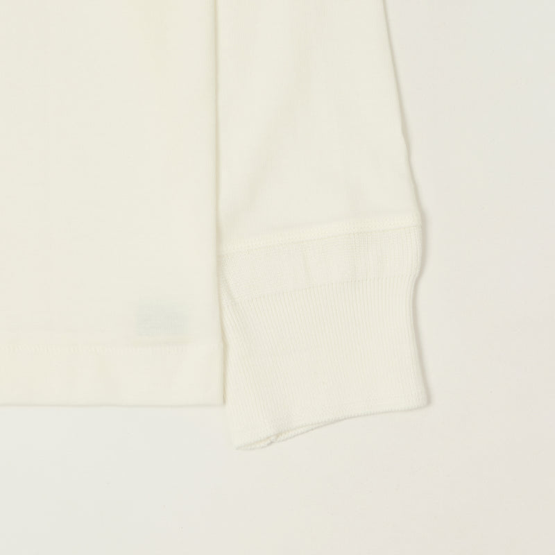 Merz b. Schwanen 206 Long Sleeve Henley - White