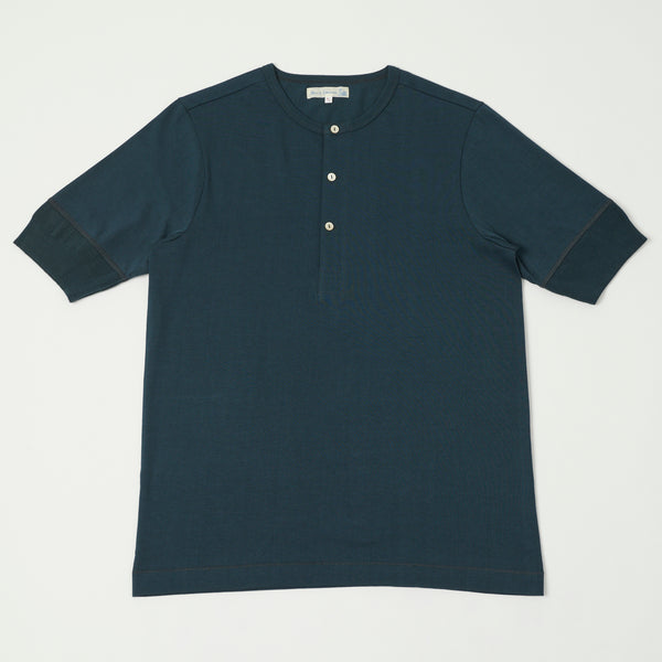 Henley Shirt Short Sleeve, Navy